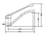Monomando mezclador de fregadera horizontal medical, serie 61200 de Genebre